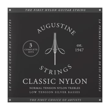 Preview of Augustine Classic/Black Low Tension  3 pack