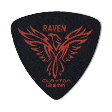 Preview of Clayton BRT126 BLACK RAVEN PICK ROUNDED TRIANGLE 1.26MM