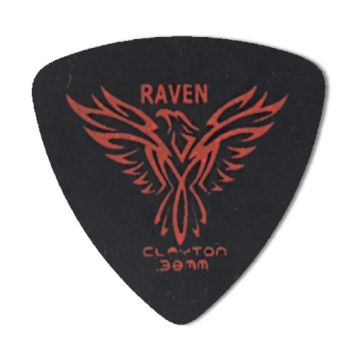 Preview of Clayton BRT38 BLACK RAVEN PICK ROUNDED TRIANGLE .38MM