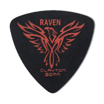 Preview of Clayton BRT50 BLACK RAVEN PICK ROUNDED TRIANGLE .50MM