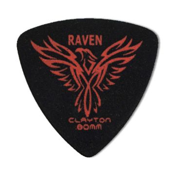 Preview of Clayton BRT80 BLACK RAVEN PICK ROUNDED TRIANGLE .80MM