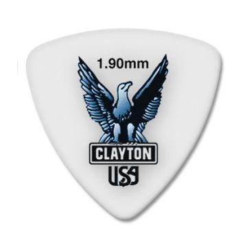 Preview van Clayton RT190 ACETAL/POLYMER PICK ROUNDED TRIANGLE 1.90MM