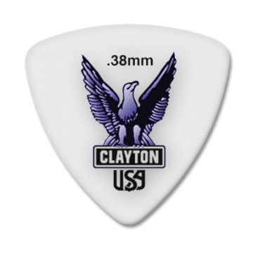 Preview of Clayton RT38 ACETAL/POLYMER PICK ROUNDED TRIANGLE .38MM
