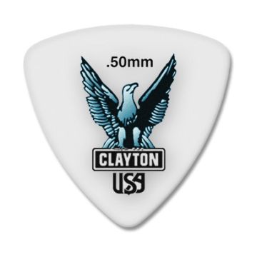 Preview van Clayton RT50 ACETAL/POLYMER PICK ROUNDED TRIANGLE .50MM