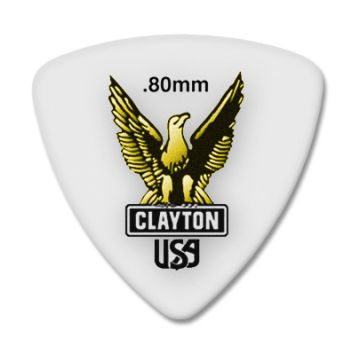 Preview van Clayton RT80 ACETAL/POLYMER PICK ROUNDED TRIANGLE .80MM