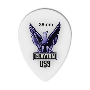 Preview of Clayton SAST38 SHARP ACETAL/POLYMER PICK SMALL TEARDROP .38MM