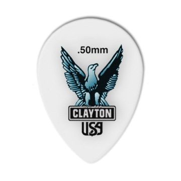 Preview of Clayton SAST50 SHARP ACETAL/POLYMER PICK SMALL TEARDROP .50MM