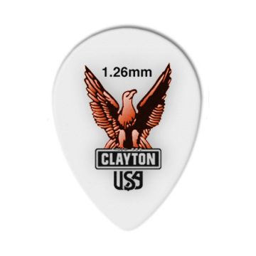 Preview van Clayton ST126 ACETAL/POLYMER PICK SMALL TEARDROP 1.26MM