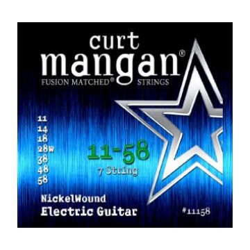 Preview of Curt Mangan 11158 11-58 Drop Tuning Nickel Wound