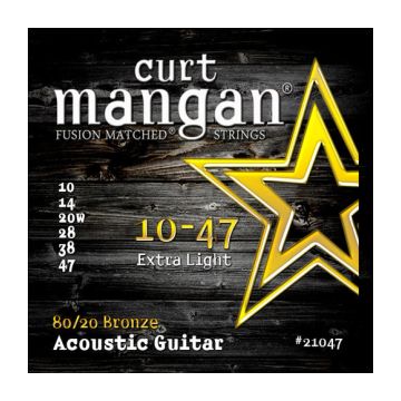Preview of Curt Mangan 21047 10-47 extra light 80/20 Bronze