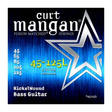 Preview van Curt Mangan 45125L 45-125 Nickel Bass 5-Strings extra Long Scale