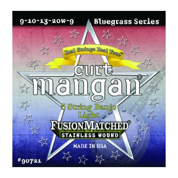 Preview of Curt Mangan 90721 5-String Banjo Light Stainless wound