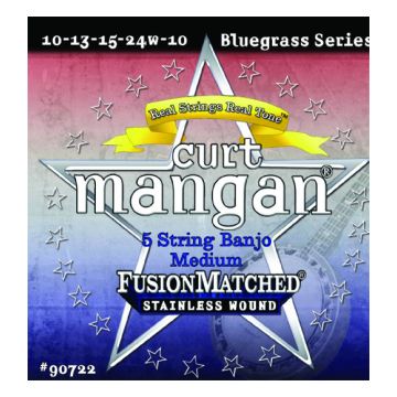 Preview of Curt Mangan 90722 5-String Banjo Medium Stainless wound