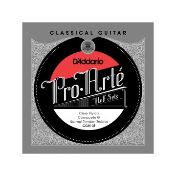 Preview of D&#039;Addario CGN-3T Pro-Arte Clear Nylon w/ Composite G Classical Guitar Half Set, Normal Tension