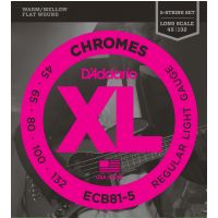 Thumbnail van D&#039;Addario ECB81-5 Chromes Flat Wound