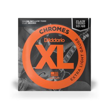 Preview of D&#039;Addario ECG23PL 10-48 Extra Light, Plain Third, XL Chromes Electric Guitar Strings