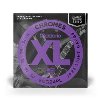 Thumbnail of D'Addario ECG24PL. Chromes Jazz Light Plain Third Flatwound Electric Guitar Strings