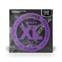 Thumbnail of D&#039;Addario ECG24PL.  Chromes Jazz Light Plain Third Flatwound Electric Guitar Strings