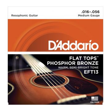 Preview van D&#039;Addario EFT13 Flat tops Medium semi-flattened phosphor bronze