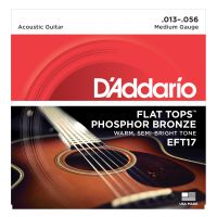 Thumbnail van D&#039;Addario EFT17 Flat tops Medium semi-flattened phosphor bronze
