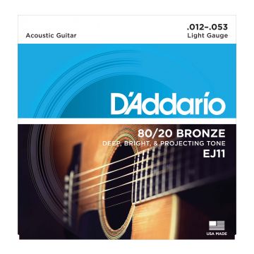 Preview van D&#039;Addario EJ11 Light - 80/20 Bronze