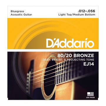 Preview of D&#039;Addario EJ14 Bluegrass Light top/Med.Bot  80/20 Bronze