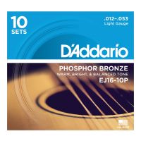 Thumbnail van D&#039;Addario EJ16-10P 10PACK Light - Phosphor bronze