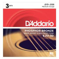 Thumbnail van D&#039;Addario EJ17 3PACK Medium - Phosphor bronze