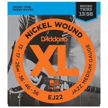 Preview of D&#039;Addario EJ22 Nickel Wound, Jazz Medium, 13-56