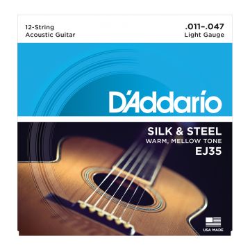 Preview of D&#039;Addario EJ35 Silk &amp; Steel 12-String Folk, 11-47