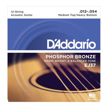 Preview van D&#039;Addario EJ37 Medium Top/Heavy Bottom Phosphor bronze
