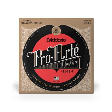 Preview van D&#039;Addario EJ45-7 Normal Tension 7-String, Pro-Art&eacute; Nylon Classical Guitar Strings