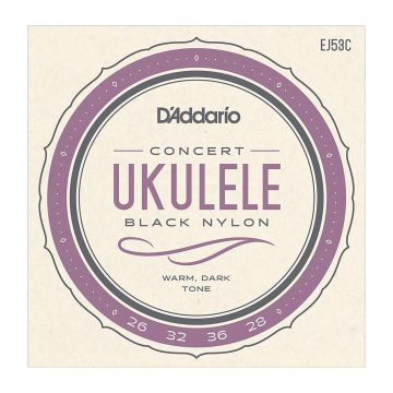 Preview of D&#039;Addario EJ53C  Hawaiian Ukulele Black Nylon