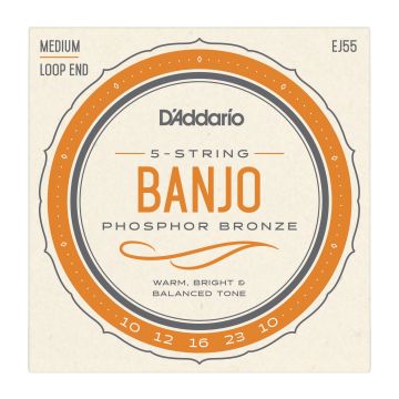 Preview of D&#039;Addario EJ55 5-String Banjo, Phosphor Bronze, Medium, 10-23