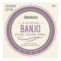 Thumbnail of D&#039;Addario EJ57 5-String Banjo, Nickel, Custom Medium, 11-22