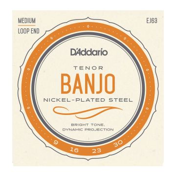 Preview of D&#039;Addario EJ63 Banjo 4string Tenor Nickel Wound