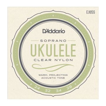 Preview of D&#039;Addario EJ65S Ukulele Clear Nylon