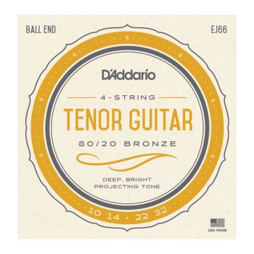 Preview of D&#039;Addario EJ66 Tenor Guitar - 80/20 Bronze