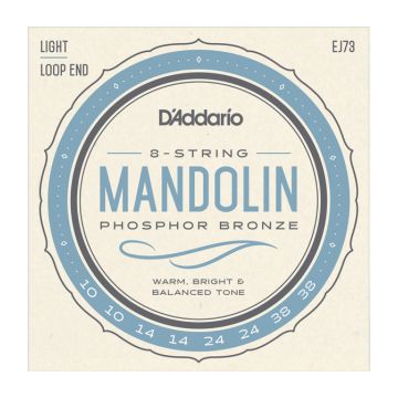 Preview van D&#039;Addario EJ73 Mandolin Strings, Phosphor Bronze, Light, 10-38
