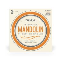 Thumbnail van D&#039;Addario EJ74-3D Mandolin Strings, Phosphor Bronze, Medium, 11-40, 3 Sets