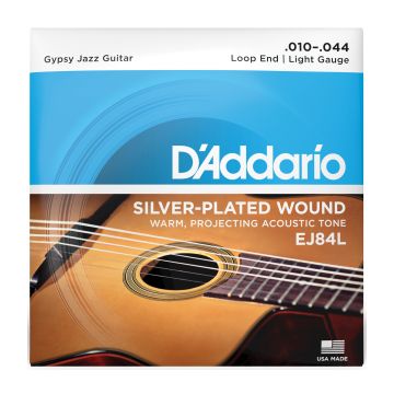 Preview of D&#039;Addario EJ84L Gypsy Jazz Acoustic Guitar Strings, Loop End, Light, 10-44