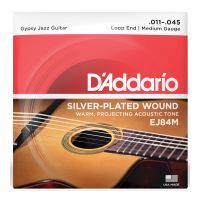 Thumbnail van D&#039;Addario EJ84M Gypsy Jazz Acoustic Guitar Strings, Loop End, Medium, 11-45