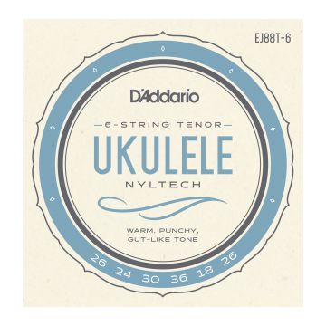 Preview of D&#039;Addario EJ88T-6 Nyltech Ukulele, 6-String Tenor