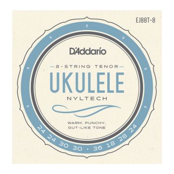 Preview of D&#039;Addario EJ88T-8 Nyltech Ukulele, 8-String Tenor
