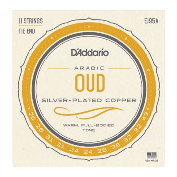 Preview van D&#039;Addario EJ95A Arabic Oud Silverplated Copper Wound