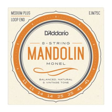 Preview van D&#039;Addario EJM75C Monel Mandolin Strings, Medium Plus, 11-41