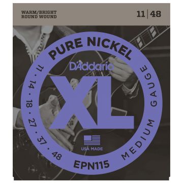 Preview van D&#039;Addario EPN115 XL Pure Nickel Blues / Jazz Rock