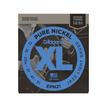 Preview van D&#039;Addario EPN21 Pure Nickel, Jazz Light, 12-51