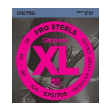 Preview of D&#039;Addario EPS170S XL ProSteels Short Scale Regular Light