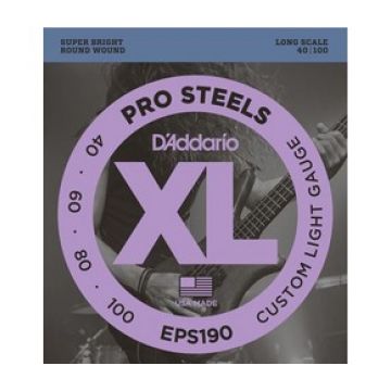 Preview of D&#039;Addario EPS190 XL ProSteels Long Scale! Custom Light